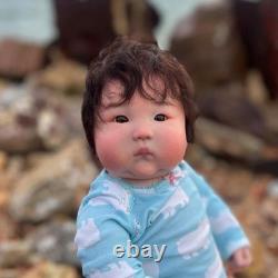 20 Reborn Baby Doll Asian Face Single Eyelid Short Hair Cloth Body Fat Baby