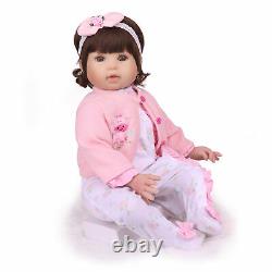 20 Reborn Baby Dolls Lifelike Birthday Gift Vinyl Silicone Cloth Body Girl Doll