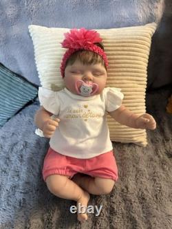 20 Reborn Baby Twins Soft Body Vinyl Rooted Hair Realistic Set