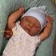 20 Silicone Vinyl Real Newborn Bebe Asleep Fat Black Skin Reborn Baby Doll
