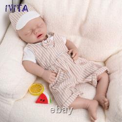 20 Sleeping Boy Reborn Baby Doll Newborn Full Body Silicone Xmas Gifts IVITA