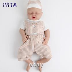 20 Sleeping Boy Reborn Baby Doll Newborn Full Body Silicone Xmas Gifts IVITA