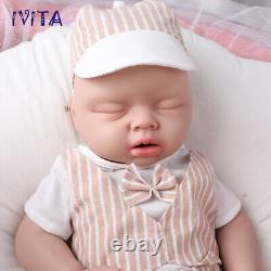 20 Sleeping Boy Reborn Baby Doll Newborn Full Body Silicone Xmas Gifts IVITA