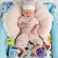 20 Sleeping Boy Reborn Baby Doll Newborn Full Body Silicone Xmas Gifts IVITA