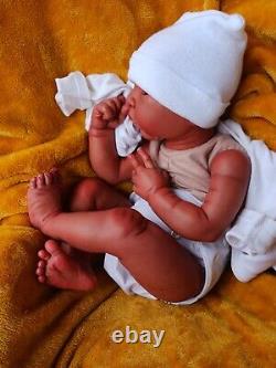 20 biracial cute reborn baby doll booboo baby open eyes bald boy or girl