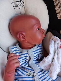 20 biracial cute reborn baby doll booboo baby open eyes bald boy or girl