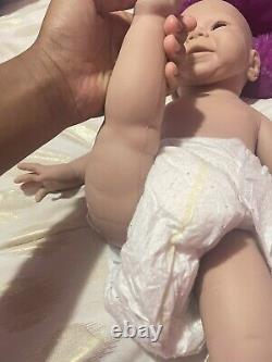 20Lifelike Reborn Baby Doll Girl Newborn Silicone Doll Infant Used