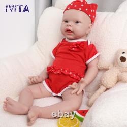 20in Adorable Silicone Reborn Baby BoyGirl Blue Eyes Floppy Silicone Doll Gift