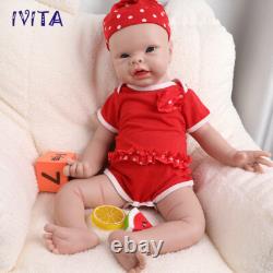 20in Adorable Silicone Reborn Baby BoyGirl Blue Eyes Floppy Silicone Doll Gift