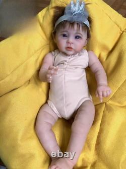 20inch Weighted Finished Reborn Baby Dolls Raven Hand Rooted Hair Boy Girl Gifts