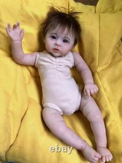 20inch Weighted Finished Reborn Baby Dolls Raven Hand Rooted Hair Boy Girl Gifts