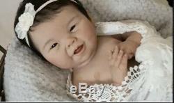 21 Full Body Solid Silicone Asian Baby Girl Doll AHN