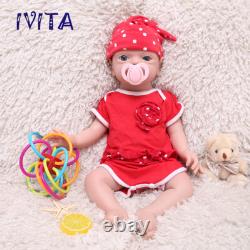 21'' Silicone Reborn Girl Infant Doll Can take a pacifier Kids Birthday Gift