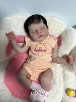 21inch Artist Painted Reborn Baby Doll Erica Hand-Rooted Mohair Finished DIY Toy