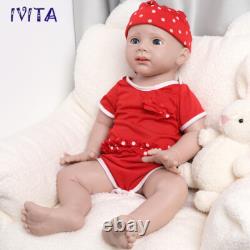 21inch Big Baby Blue Eyes Girl Doll Full Body Silicone Reborn Baby Doll Prematur