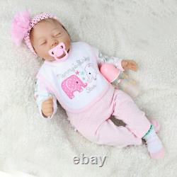 22 Handmade Reborn Baby Dolls Lifelike Newborn Silicone Vinyl Girl Doll Gifts