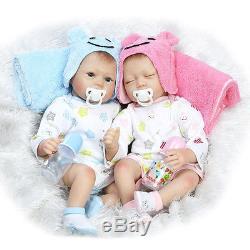 22'' Handmade Silicone Reborn Baby Dolls Boy Girl Doll Vinyl Newborn Sleep Dolls