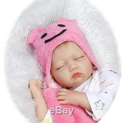 22'' Handmade Silicone Reborn Baby Dolls Boy Girl Doll Vinyl Newborn Sleep Dolls