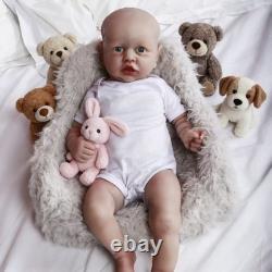 22 Handmake Full Solid Silicone 4.7KG Reborn Girl Baby Dolls Realistic Newborn