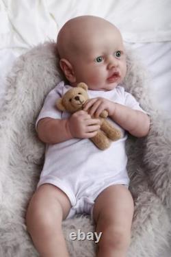 22 Handmake Full Solid Silicone 4.7KG Reborn Girl Baby Dolls Realistic Newborn