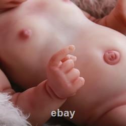 22 Handmake Full Solid Silicone 4.7KG Reborn Girl Baby Dolls Realistic Newborn