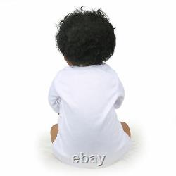 22 Lifelike Baby Girl Vinyl Silicone Reborn Doll Black Skin Newborn Baby Dolls