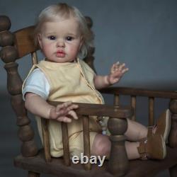 22 Painted Reborn Baby Doll Lifelike Toddler Boy Short Hair with Cloth Body Toy