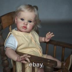 22 Painted Reborn Baby Doll Lifelike Toddler Boy Short Hair with Cloth Body Toy