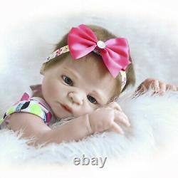 22 Realistic Reborn Baby Dolls Full Body Vinyl Silicone Girl Doll Newborn Bath