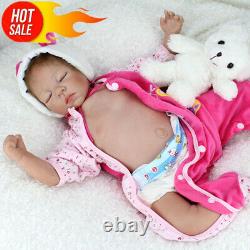 22'' Reborn Baby Dolls Handmade Lifelike Newborn Silicone Vinyl Belly Doll Gifts