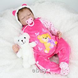 22'' Reborn Baby Dolls Handmade Lifelike Newborn Silicone Vinyl Belly Doll Gifts