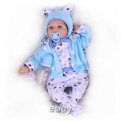 22 Reborn Baby Dolls Newborn Babies Doll Soft Vinyl Silicone Newborn Doll Gifts