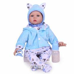 22 Reborn Baby Dolls Newborn Babies Doll Soft Vinyl Silicone Newborn Doll Gifts