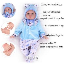 22 Reborn Baby Dolls Newborn Babies Doll Soft Vinyl Silicone Newborn Doll Gifts