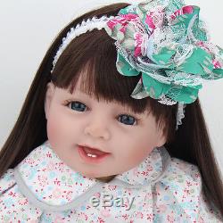 22 Reborn Baby Dolls Real Life Soft Vinyl Silicone Baby Girl Doll +Clothes