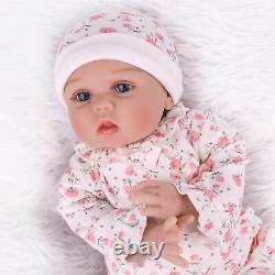 22'' Reborn Dolls Baby Newborn Lifelike Silicone Vinyl Doll Clothes Girl Gifts