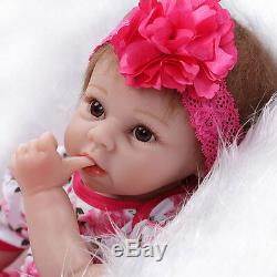 22 Toddler Reborn Lifelike Baby Girl Doll Silicone Vinyl Reborn Newborn Dolls