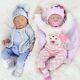 22' Twins Reborn Baby Dolls Newborn Babies Vinyl Silicone Handmade Doll Girl+Boy