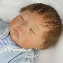 22' Twins Reborn Baby Dolls Newborn Babies Vinyl Silicone Handmade Doll Girl+Boy