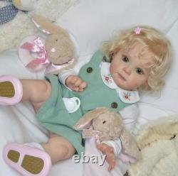 22in Realistic Lovely Reborn Baby Doll Toddler Rooted Hair Painted Kids Toy Gift