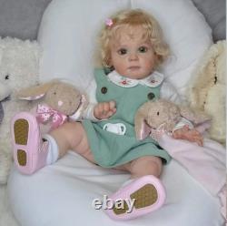 22in Realistic Lovely Reborn Baby Doll Toddler Rooted Hair Painted Kids Toy Gift