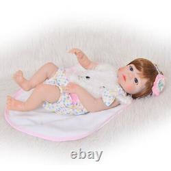 23'' Fashion Silicone Reborn Baby Dolls Full Body Vinyl Realistic Washable