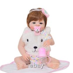 23'' Fashion Silicone Reborn Baby Dolls Full Body Vinyl Realistic Washable