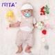 23'' IVITA Silicone Reborn Baby Boy Brown Eyes Big Silicone Doll Xmas Gift