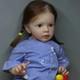 23in Finished Reborn Dolls Lifelike Toddler Girl Hand-Rooted Hair Handmade Gift