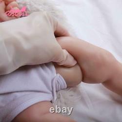 23inch 57cm 4.7kg Reborn Baby Doll Girl Full Body 100% Silicone Toys Toddler