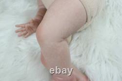 24 Reborn Lifelike Baby Girl Doll 3D-Paint Skin Silicone Cloth Body Realistic