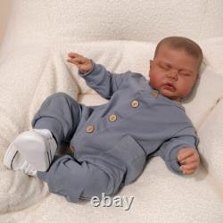 24In Dark Skin Finished Reborn Baby Dolls Panted Hair Lovely Toddler Boy Pickle