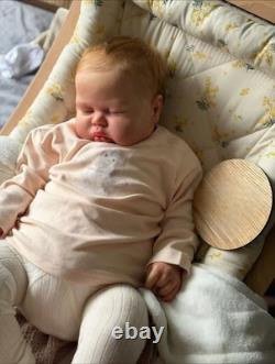 24in Assembled Asleep Reborn Baby Doll Rooted Hair Lifelike Painted Toddler Gift