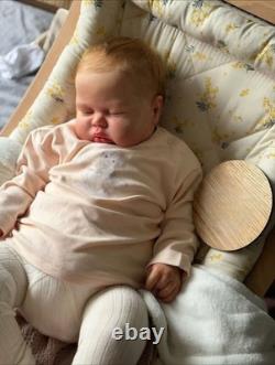 24in Assembled Asleep Reborn Baby Doll Rooted Hair Lifelike Painted Toddler Gift